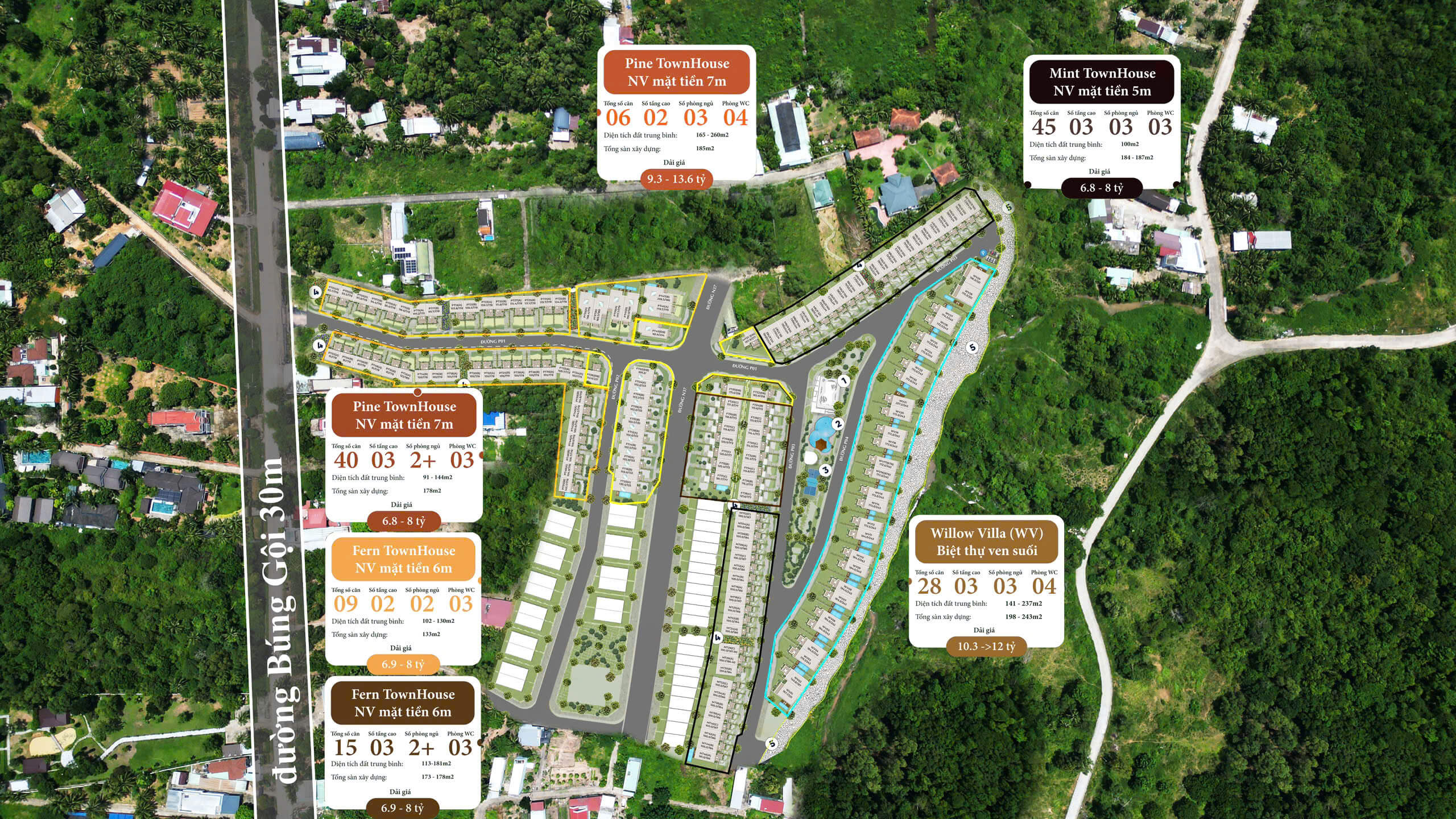Giá bán dự kiến dự án Búng Gội Verdura Estate